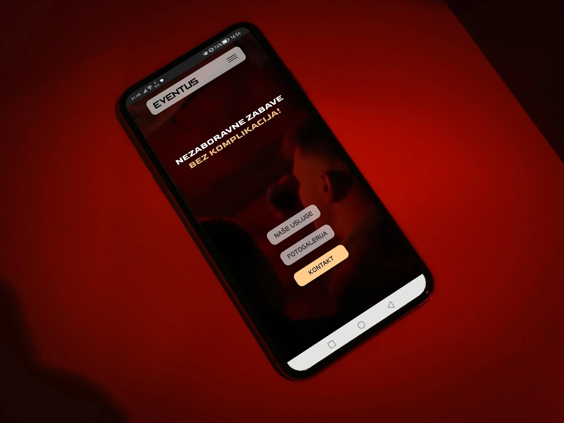 izrada mobilne stranice za najam party opreme