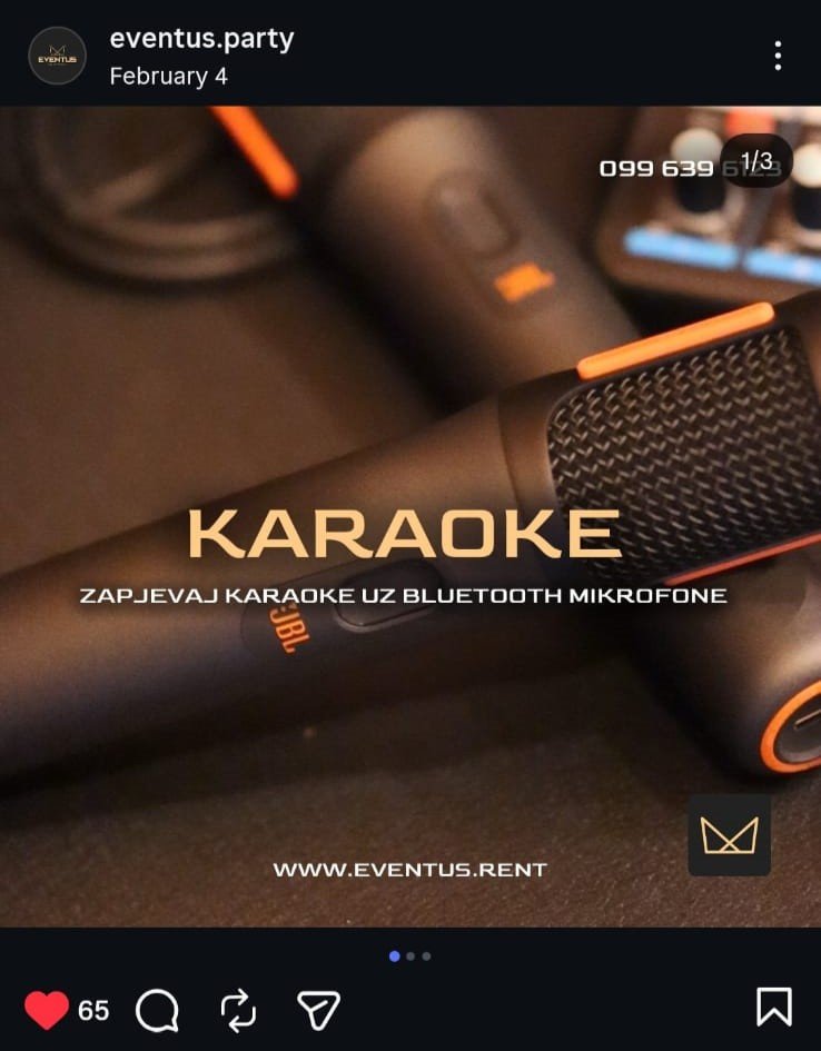 dizajn instagram objave za karaoke