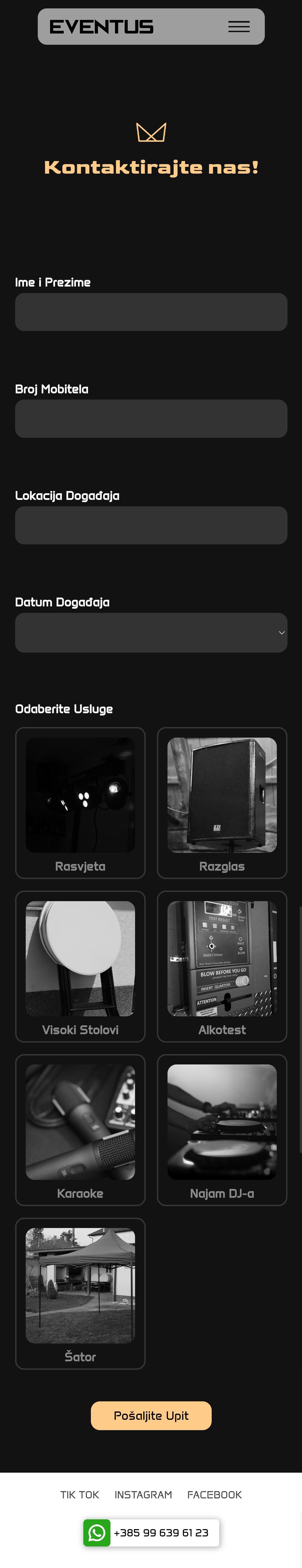 dizajn kontakt forme web stranice